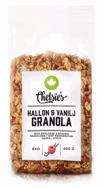 Chelsies Granola Hallon & Vanilj 400g
