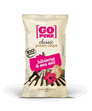 Potatischips, hibiskus