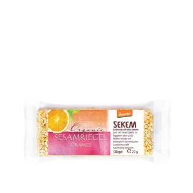 Sekem Sesamkakor Apelsin 27g