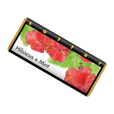 Zotter Hibiskus + Mynta ekologisk vegansk choklad 70 g