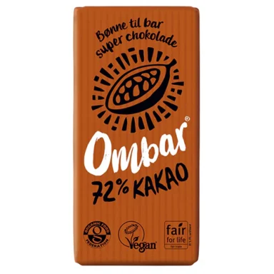Ombar 72% kakao ekologisk vegansk choklad 70g