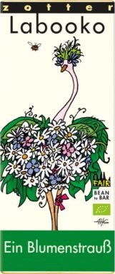 Zotter Labooko Bouquet of Flowers – ekologisk choklad med mandel, cashew och blommor – 2x35g