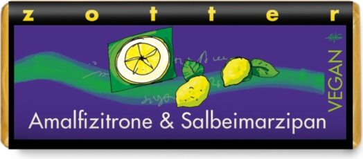 Zotter Amalfi Lemon & Sage Marzipan ekologisk choklad 70 g