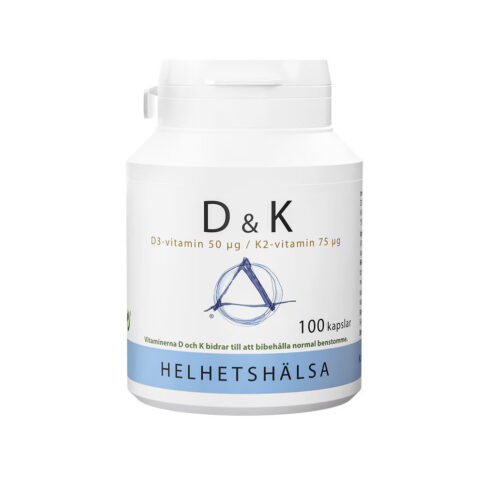 Helhetshälsa D&K D3 50ug/K2 75ug 100k