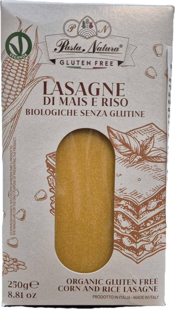 Glutenfri pasta av majs och ris ekologisk 250 g