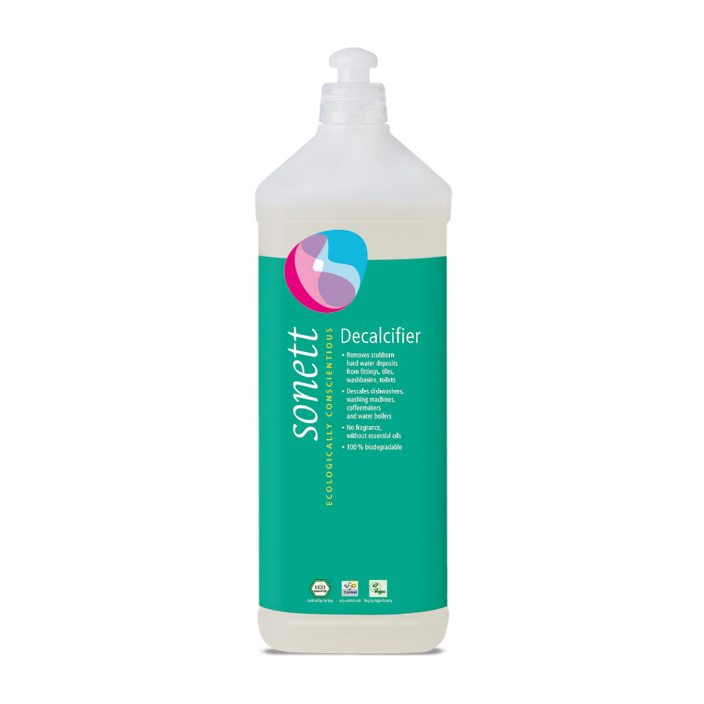 Sonett Kalklösare 1 liter – effektiv och ekologisk kalkborttagning med naturlig citronsyra.