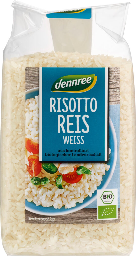 Dennree ekologiskt risottoris från Italien 500 g – rundkornigt ris för krämig risotto
