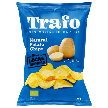 Trafo ekologiska naturella potatischips 125 g – krispiga chips med havssalt