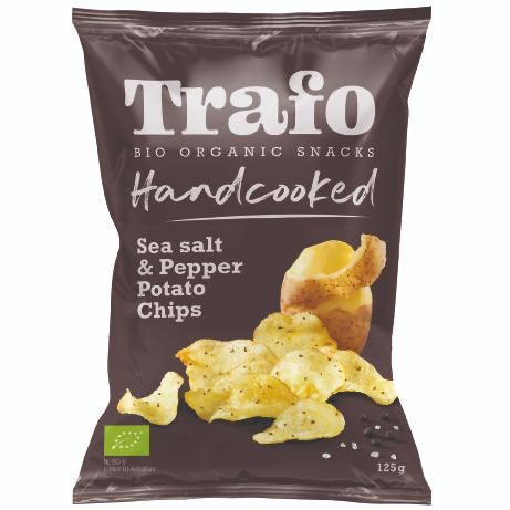 Trafo ekologiska potatischips med kokosolja 100 g – krispiga chips med havssalt